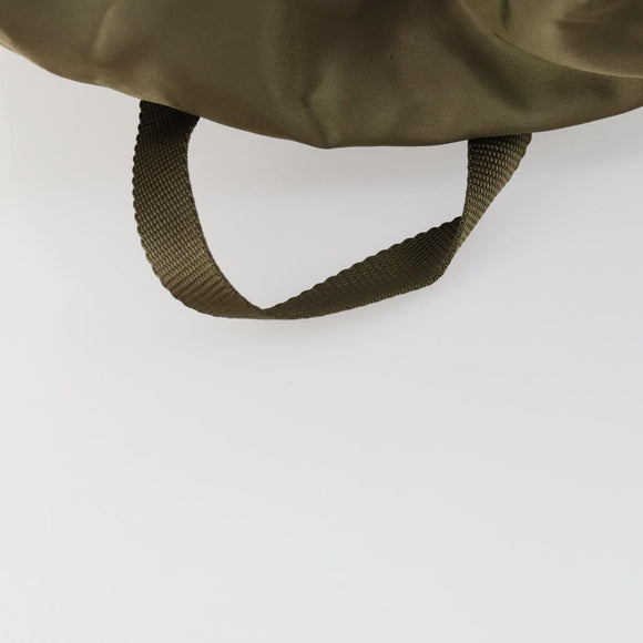 PRADA Backpack Nylon Green Silver Auth 157251