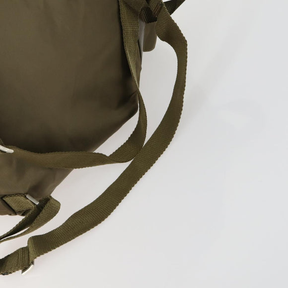 PRADA Backpack Nylon Green Silver Auth 157251