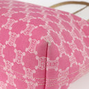 CELINE Paris Macadam Tote Bag Denim Pink Gold Auth 157252-15