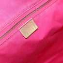 CELINE Paris Macadam Tote Bag Denim Pink Gold Auth 157252-17