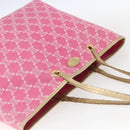 CELINE Paris Macadam Tote Bag Denim Pink Gold Auth 157252-6