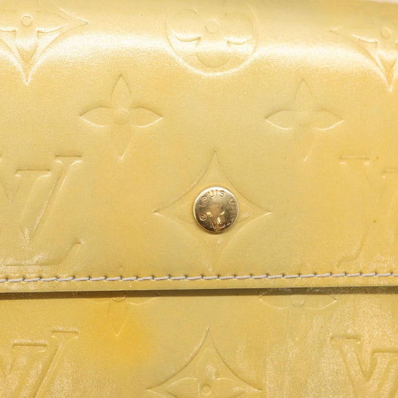 LOUIS VUITTON Monogram Vernis Motto Accessory Pouch Gris M91030 LV Auth 157253