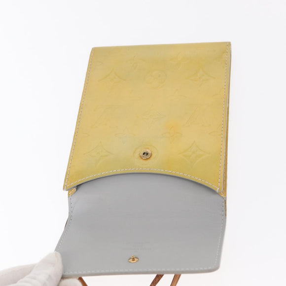 LOUIS VUITTON Monogram Vernis Motto Accessory Pouch Gris M91030 LV Auth 157253