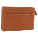 LOUIS VUITTON Epi Pochette Homme Bag Brown Zipangu Gold M52528 LV Auth 157254-1