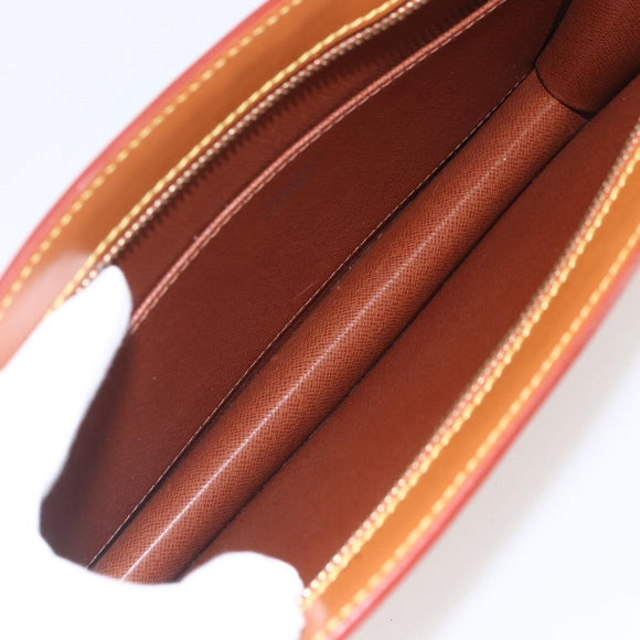 LOUIS VUITTON Epi Pochette Homme Bag Brown Zipangu Gold M52528 LV Auth 157254