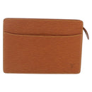 LOUIS VUITTON Epi Pochette Homme Bag Brown Zipangu Gold M52528 LV Auth 157254-13