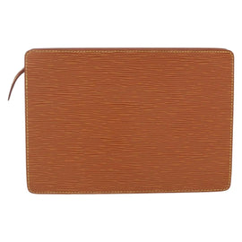 LOUIS VUITTON Epi Pochette Homme Bag Brown Zipangu Gold M52528 LV Auth 157254 - 0