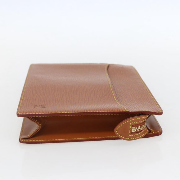 LOUIS VUITTON Epi Pochette Homme Bag Brown Zipangu Gold M52528 LV Auth 157254