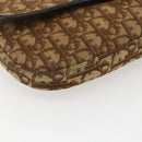 Christian Dior Trotter Canvas Shoulder Bag Beige Gold Auth 157258-11