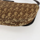 Christian Dior Trotter Canvas Shoulder Bag Beige Gold Auth 157258-12