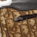 Christian Dior Trotter Canvas Shoulder Bag Beige Gold Auth 157258-15