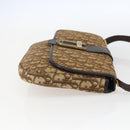 Christian Dior Trotter Canvas Shoulder Bag Beige Gold Auth 157258-5