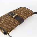 Christian Dior Trotter Canvas Shoulder Bag Beige Gold Auth 157258-6