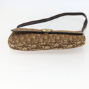Christian Dior Trotter Canvas Shoulder Bag Beige Gold Auth 157258-9