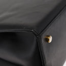 Salvatore Ferragamo Gancini Tote Bag Leather Black Gold Auth 157259-16