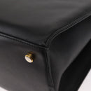 Salvatore Ferragamo Gancini Tote Bag Leather Black Gold Auth 157259-17