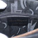 Salvatore Ferragamo Gancini Tote Bag Leather Black Gold Auth 157259-12