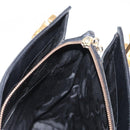 Salvatore Ferragamo Gancini Tote Bag Leather Black Gold Auth 157259-18