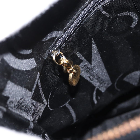 Salvatore Ferragamo Gancini Tote Bag Leather Black Gold Auth 157259