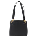 Salvatore Ferragamo Gancini Tote Bag Leather Black Gold Auth 157259-2