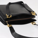 Salvatore Ferragamo Gancini Tote Bag Leather Black Gold Auth 157259-6