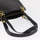 Salvatore Ferragamo Gancini Tote Bag Leather Black Gold Auth 157259-7