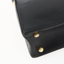 Salvatore Ferragamo Shoulder Bag Leather Black Gold Auth 157262-14