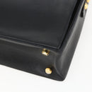 Salvatore Ferragamo Shoulder Bag Leather Black Gold Auth 157262-15