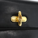 Salvatore Ferragamo Shoulder Bag Leather Black Gold Auth 157262-17