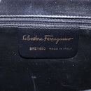 Salvatore Ferragamo Shoulder Bag Leather Black Gold Auth 157262-12