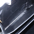 Salvatore Ferragamo Shoulder Bag Leather Black Gold Auth 157262-10