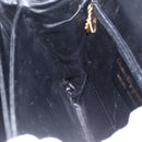 Salvatore Ferragamo Shoulder Bag Leather Black Gold Auth 157262-20