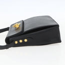 Salvatore Ferragamo Shoulder Bag Leather Black Gold Auth 157262-3