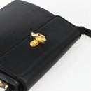 Salvatore Ferragamo Shoulder Bag Leather Black Gold Auth 157262-6