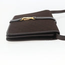 Christian Dior Trotter Canvas Shoulder Bag Brown Gold Auth 157265V-5