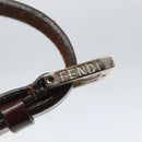 FENDI Zucca Canvas Shoulder Bag Brown Black Auth 157270V-14