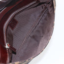 FENDI Zucca Canvas Shoulder Bag Brown Black Auth 157270V-18