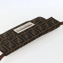 FENDI Zucca Canvas Shoulder Bag Brown Black Auth 157270V-6