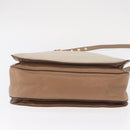 Miu Miu Madras Hand Bag Leather 2way Beige Gold Auth 157273-6