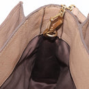 Miu Miu Madras Hand Bag Leather 2way Beige Gold Auth 157273-22