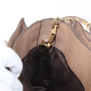 Miu Miu Madras Hand Bag Leather 2way Beige Gold Auth 157273-23