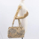 CHANEL Camelia Tote Bag Straw Beige Gold CC Auth 157274-23