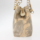 CHANEL Camelia Tote Bag Straw Beige Gold CC Auth 157274-3
