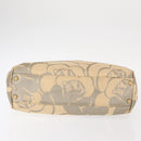 CHANEL Camelia Tote Bag Straw Beige Gold CC Auth 157274-5