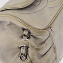 CHANEL COCO Mark Chain Shoulder Bag Leather Gray Silver CC Auth 157276-10