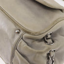 CHANEL COCO Mark Chain Shoulder Bag Leather Gray Silver CC Auth 157276-11