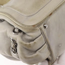 CHANEL COCO Mark Chain Shoulder Bag Leather Gray Silver CC Auth 157276-12