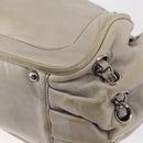 CHANEL COCO Mark Chain Shoulder Bag Leather Gray Silver CC Auth 157276-13