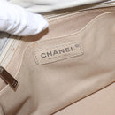 CHANEL COCO Mark Chain Shoulder Bag Leather Gray Silver CC Auth 157276-15