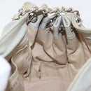 CHANEL COCO Mark Chain Shoulder Bag Leather Gray Silver CC Auth 157276-17